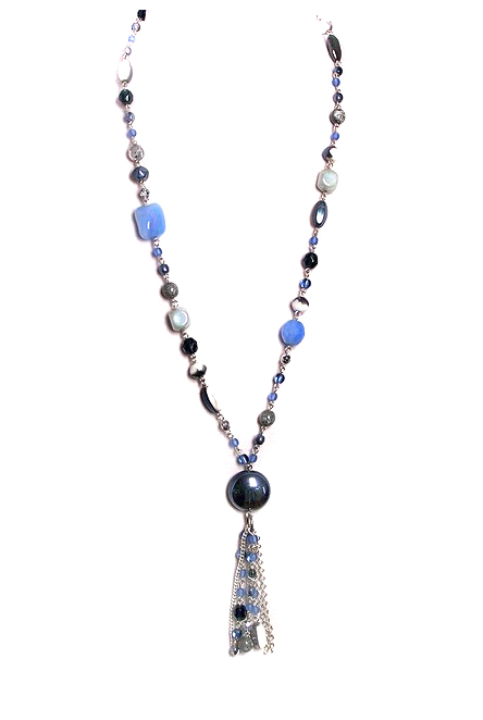 modrý náhrdelník H8322-25-60