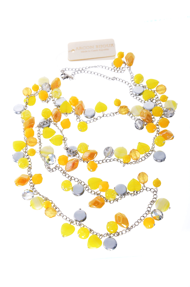 žlutý náhrdelník H923-158