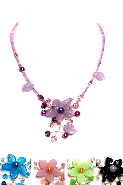 fialový náhrdelník H85-61