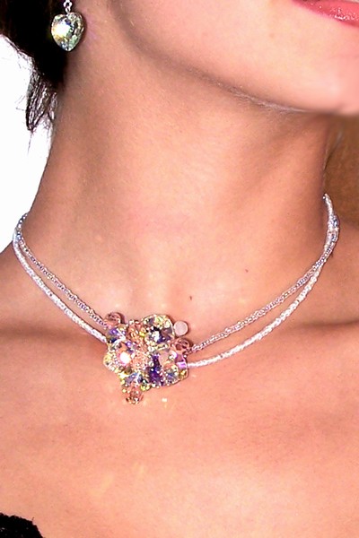 růžový náhrdelník Preciosa