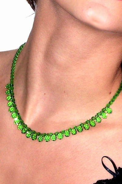zelený náhrdelník Preciosa