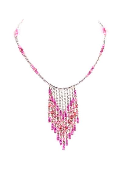 růžový náhrdelník H61-20