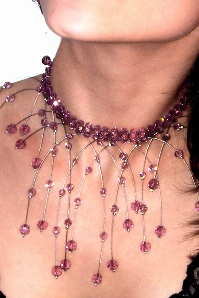 fialový náhrdelník Preciosa C-H65-49