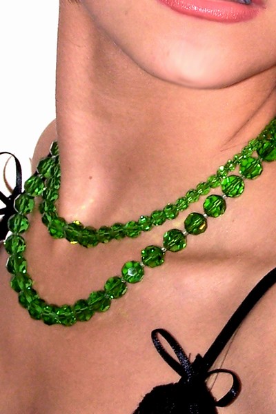 zelený náhrdelník C41-H234