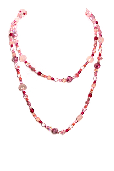 růžový náhrdelník 2H31-40