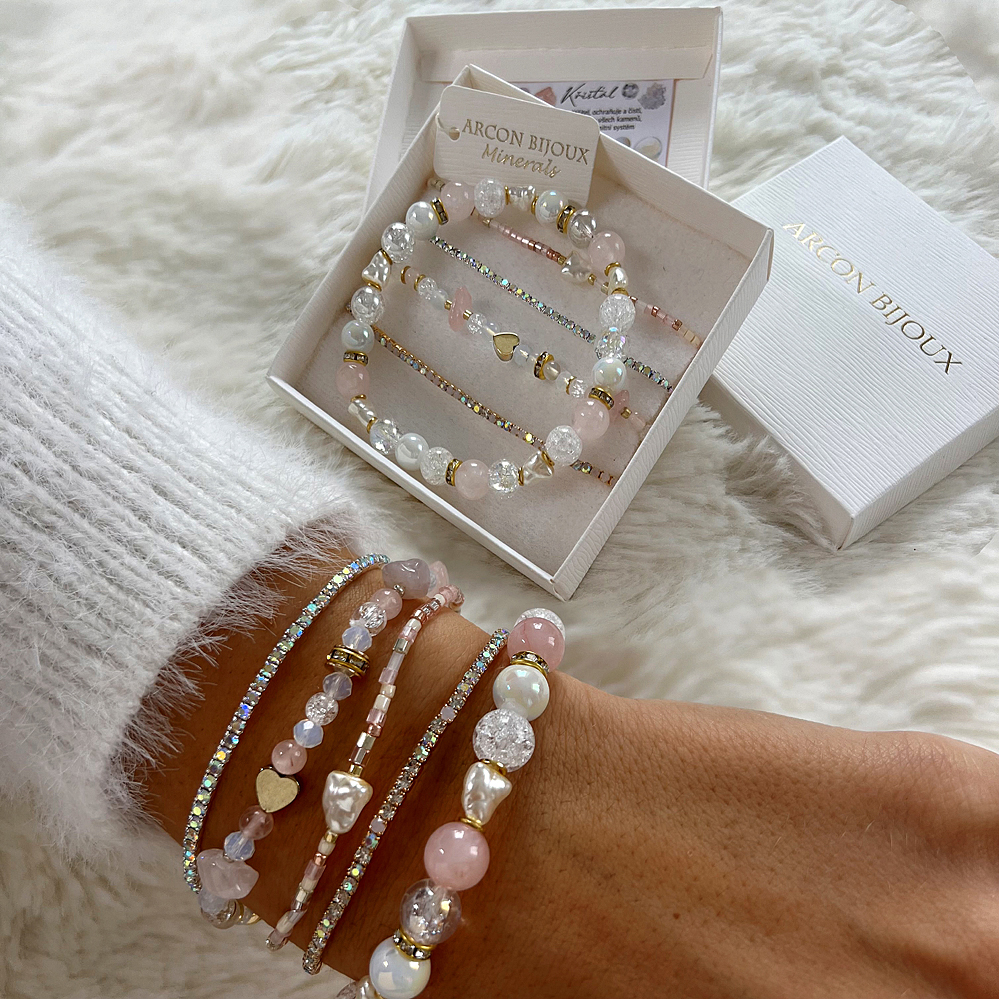 SET náramků z minerálů-  Třpyt červánků SETM/M345