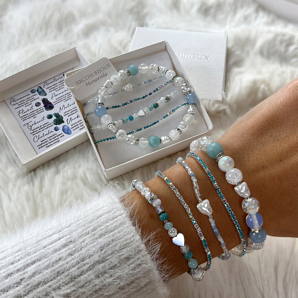 SET náramků z minerálů- Píseň mořské panny SETM/M346