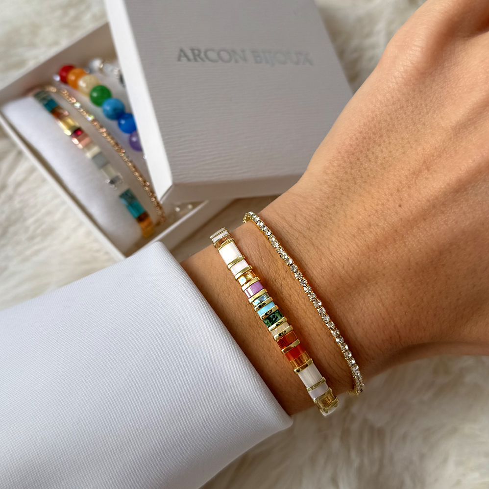 Miyuki Tila, čakrový náramek 1 ks TILA/N37