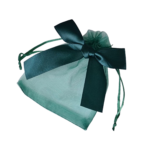 Sáček s mašličkou tmavě zelený SAC/8