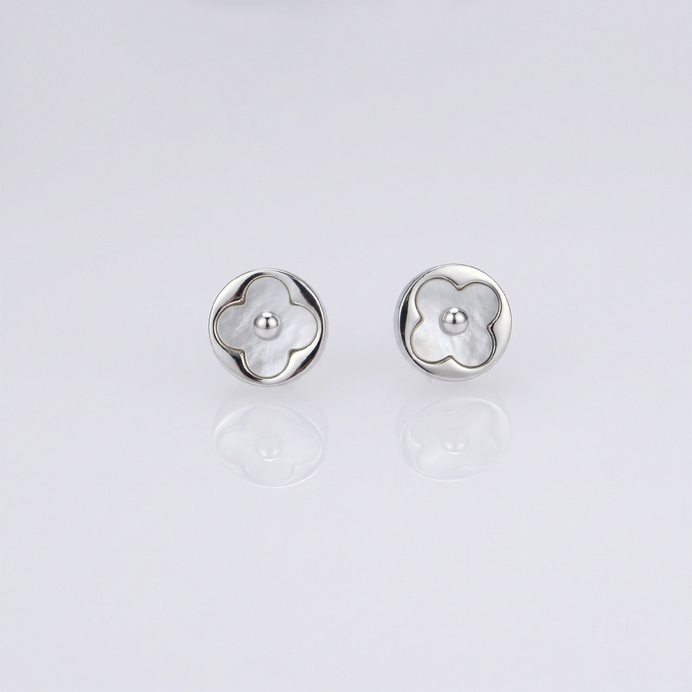 náušnice pecky s perletí z chirurgické oceli CHOU/220