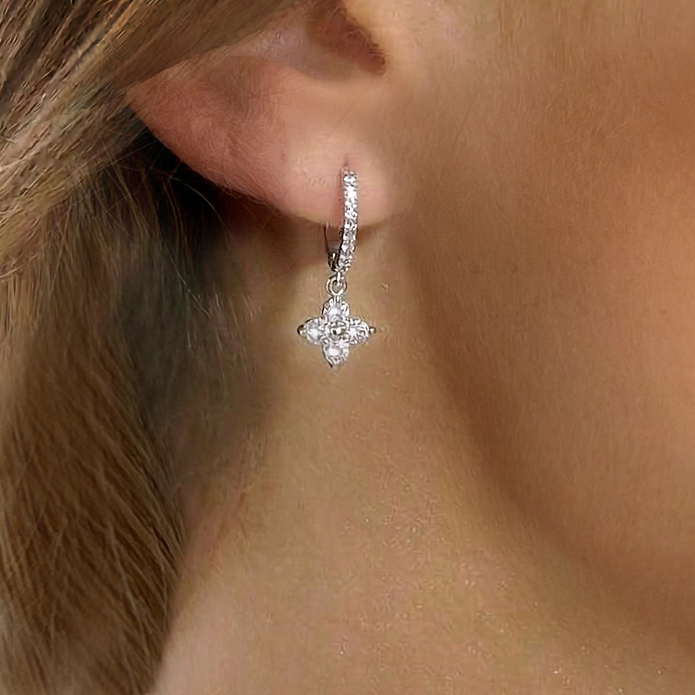 Náušnice kroužky s přívěskem z chirurgické oceli CHOU/227