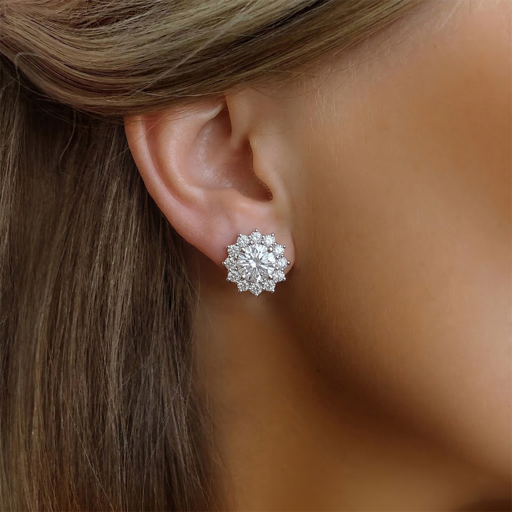 Náušnice z chirugické oceli se zirkony CHOU/231