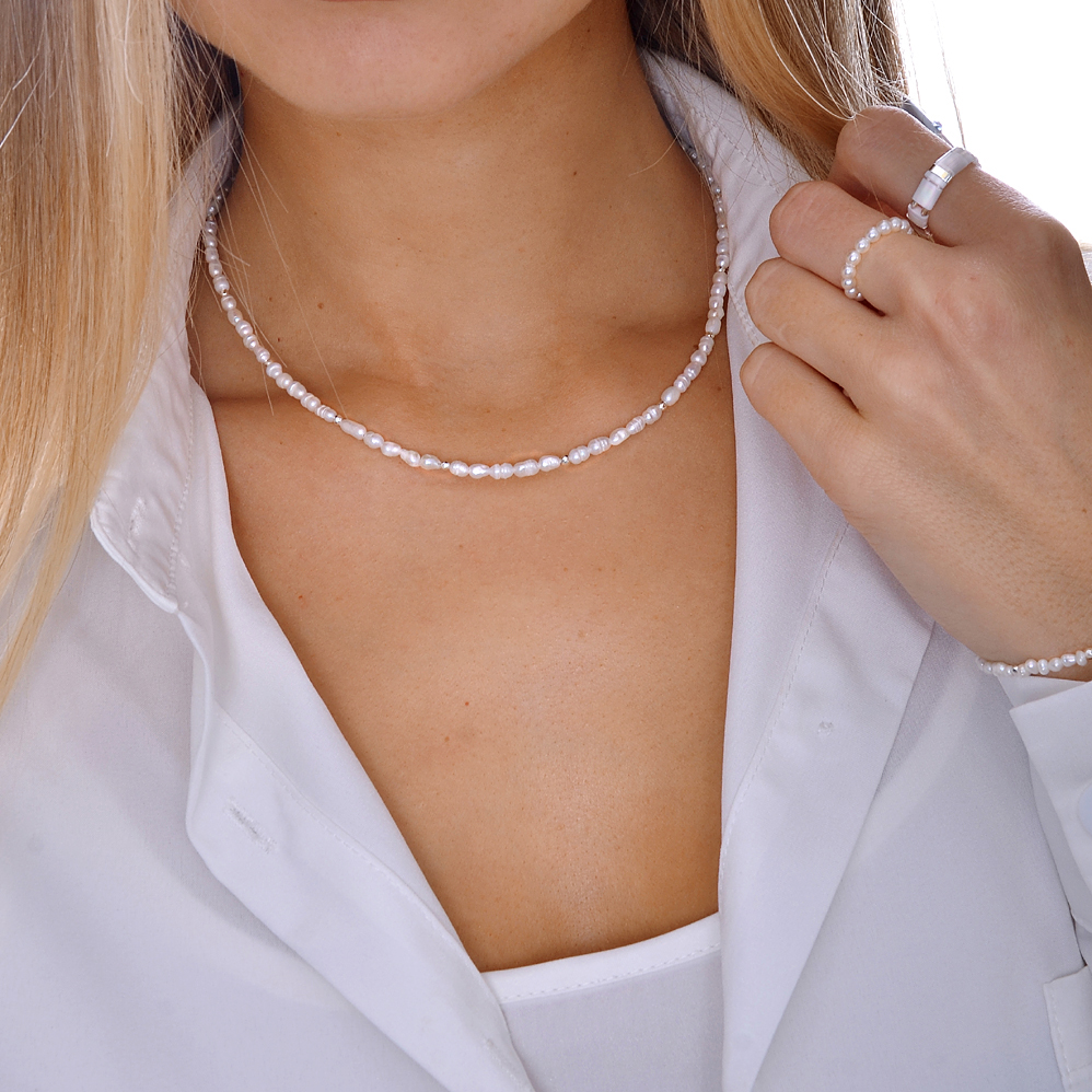 Perlový náhrdelník říční perly H/MIN33