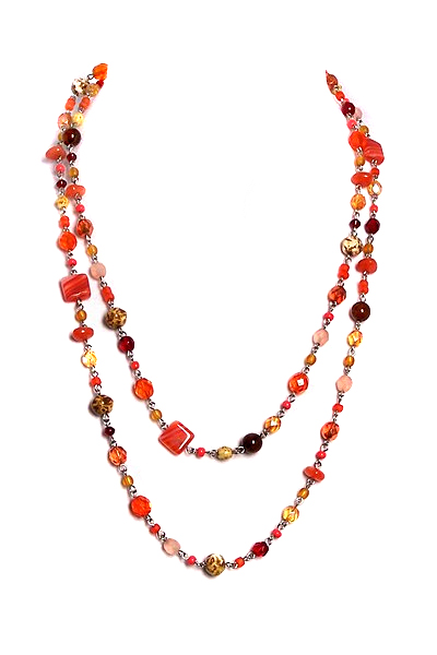oranžový náhrdelník 8PMH324-27