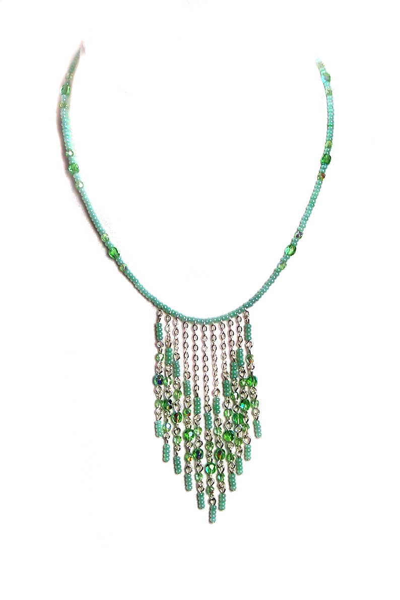 zelený náhrdelník H64-20