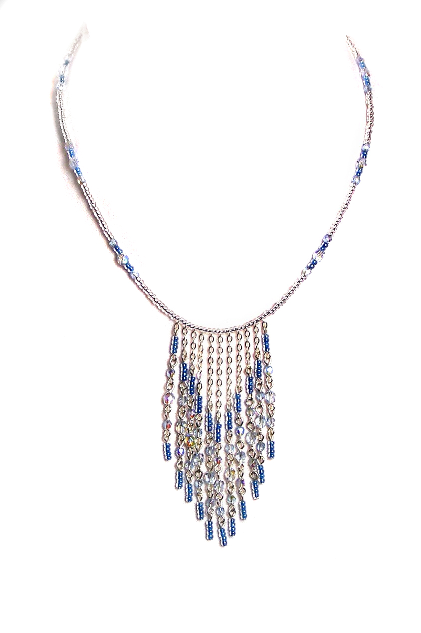 modrý náhrdelník  H63-20