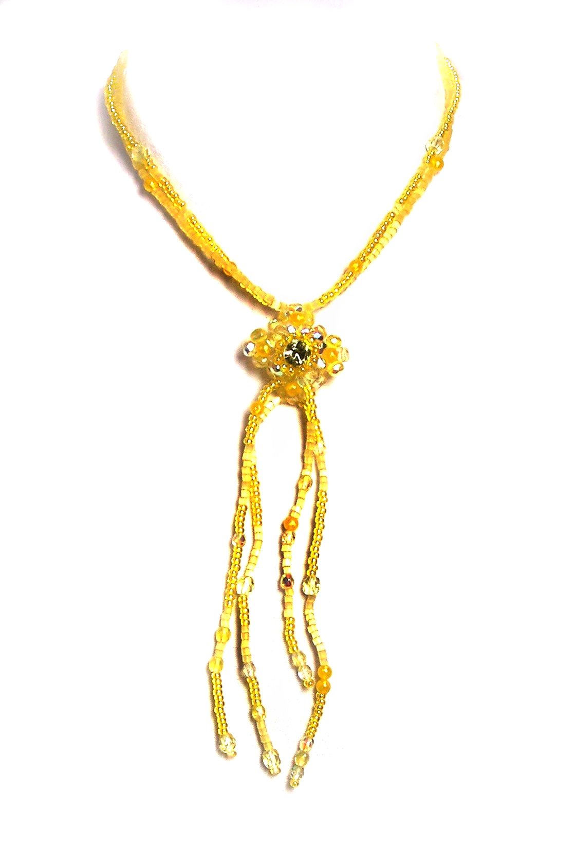 žlutý náhrdelník H423-44L